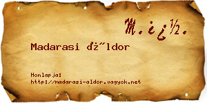 Madarasi Áldor névjegykártya